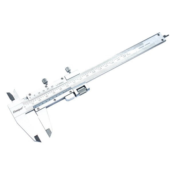 H & H Industrial Products Dasqua 0-150mm / 0-6" Stainless Steel Vernier Caliper With Fine Adjust 1490-7005